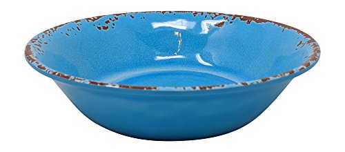 Gianna's Home 12 Piece Rustic Farmhouse Melamine Dinnerware Set, Service for 4 (Easter Egg Blue)