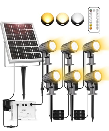 CLY Solar Gartenleuchte, Solarleuchten Für Außen Fernbedienung 2700K-6000K