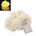 NYKKOLA 20 LED Battery Operated String Flower Rose Fairy Light Wedding Room Garden Christmass Decor (Warm White)