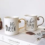 CheeseandU 2Pack Flawless Ceramic Coffee Cups HER