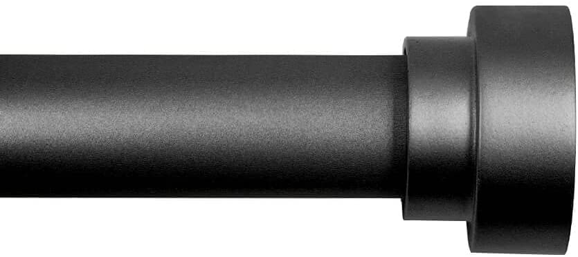 Time Forest Curtain Pole for Windows 122 to 213cm, Adjustable Curtain Rod, Modern Curtain Poles, 122 to 213cm, Black