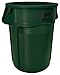 Rubbermaid Commercial Products BRUTE Heavy-Duty Round Garbage Can with Venting Channels, 44 Gallon, Green, Waste Container for Landscapers/Construction Sites/Restaurants/Offices/Warehouses/Home