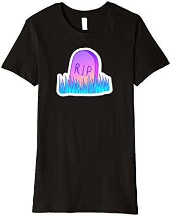 Womens Magic Unicorn Colors RIP Grave Headstone Pastel Goth T Shirt Medium Black
