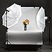 CRAPHY Photo Studio Umbrella Lighting Kit 1250W 5500K Photography Daylight Umbrella with Muslin Backdrop Kits(9x6FT White Black Green),Background Stand Kit(10x6.5FT)