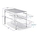 Simple Trending 2 Tier Under Sink Cabinet Organizer with Sliding Storage Drawer, Desktop Organizer for Kitchen Bathroom Office, Stackable, Chrome