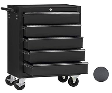 Carro de herramientas, 5 cajones, color negro: Amazon.es: Amazon.es