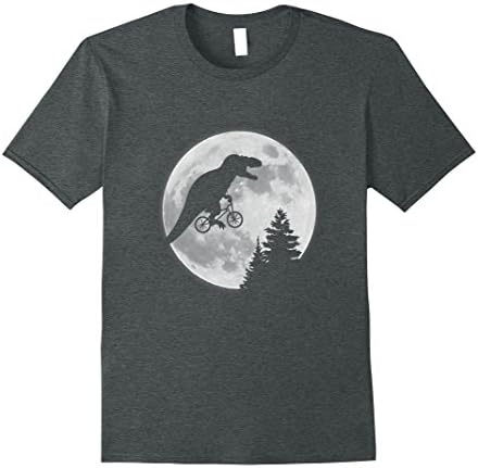 Mens T-Rex Moon T-Shirt for Men or Women  Medium Dark Heather