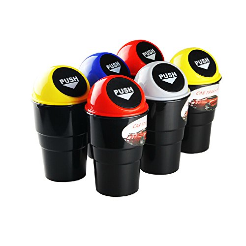 Car Trash Can For Cup Holder Car Door Plastic Garbage Bin For Car