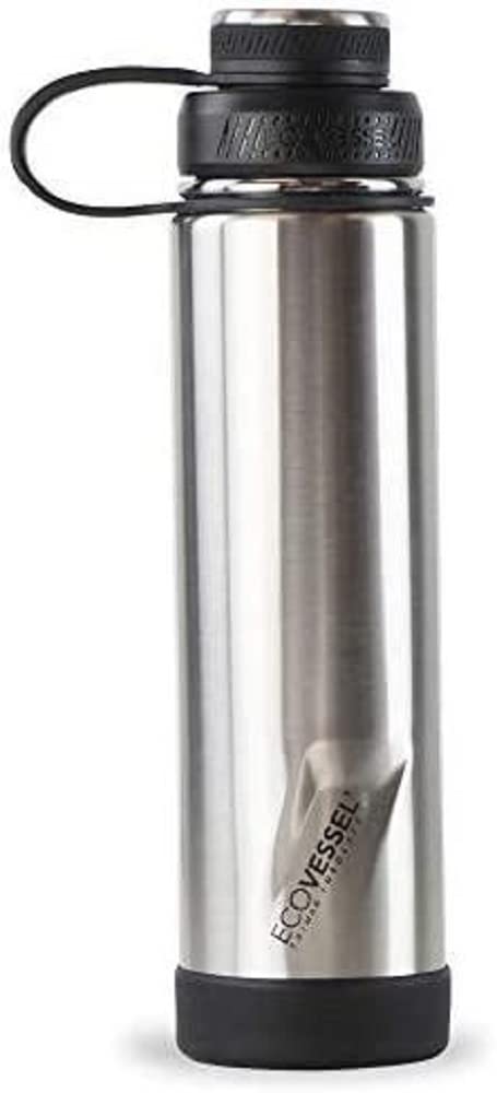 ECOVESSEL Boulder-24oz Triple Insulated Stainless Steel Hot or Cold Drinking Bottle , Silver Express