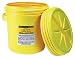 Eagle 1650 Yellow Blow-Molded HDPE Lab Pack with Screw Top Lid, 20 gallon Capacity, 20.75" Height, 20.5" Diameter