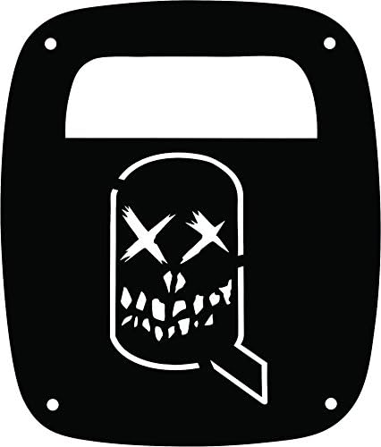 JeepTails Suicide Squad - Jeep CJ or Wrangler Tail Lamp Covers - Black - Set of 2