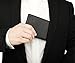 Men's Wallet - RFID Blocking Cowhide Leather Vintage Trifold Wallet (Charcoal Black)