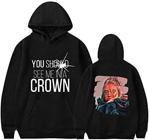 Billie Eilish Casual Printed Hoodies Sweatshirts, Adult & Youth Clothing Pullover Tops