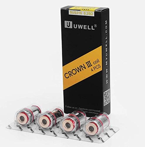 4pcs Replacement U'w'e'l'l Cro'vn 3' c'o'il's|O.25 ohm|