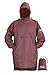 BISON OUTFITTERS 100% Waterproof Breathable Rain Poncho for Adults– Multipurpose Use and Size Selection Option – Trendy Colors and Style – Durable Nylon Material (Maroon, Medium)