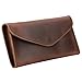 Plinrise Vintage Leather Long Metal Button Wallet, 5.5
