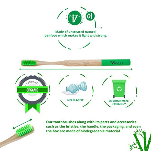 VAIREO Bamboo Toothbrushe - Soft Bristles Wooden toothbrushes - Organic Wooden Toothbrushes - 100% Natural , Eco… - Image 4
