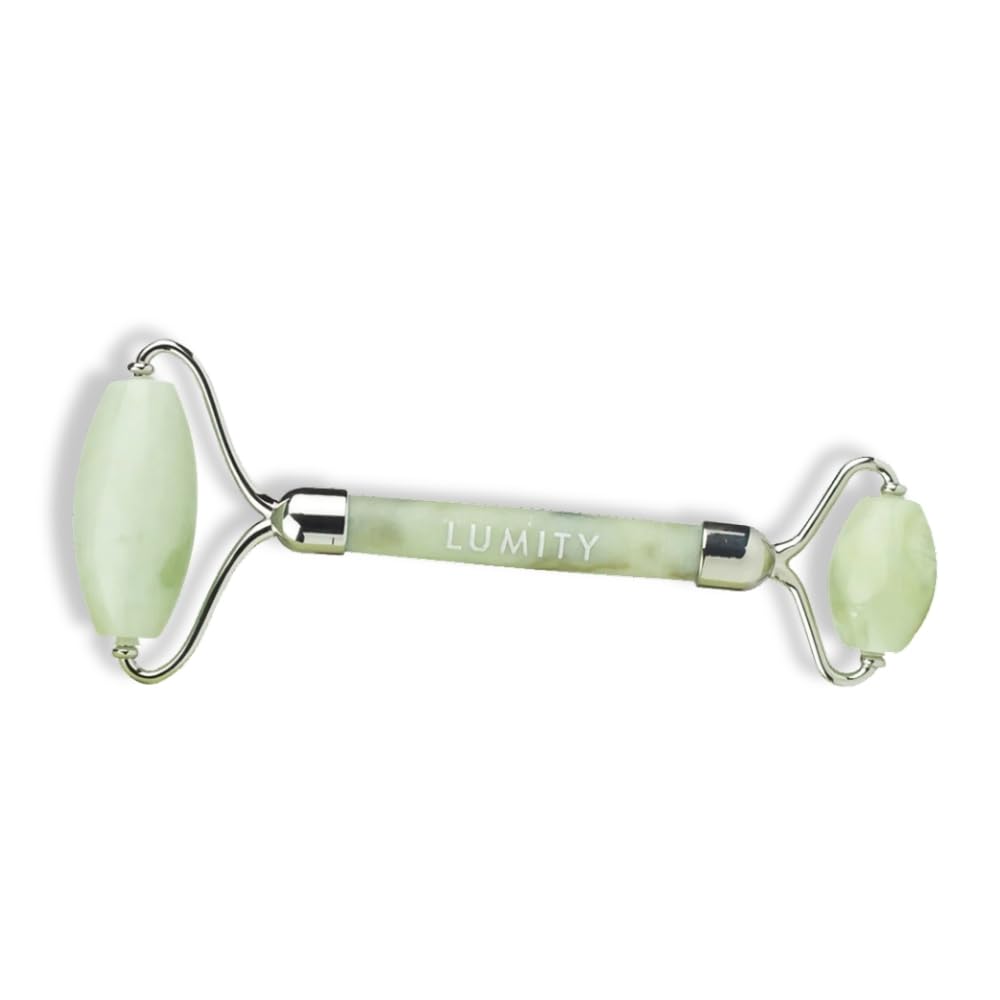 Lumity Jade Roller, Luxurious Jade Roller - a Skincare Essential, Designed to Aid Lymphatic Drainage, Reduce Puffiness and Release Tension in Facial Muscles