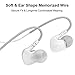 ROVKING Over Ear in Ear Sweatproof Sport Workout Headphones Exercise Earpods with Mic and Volume, Noise Isolating Earbuds for Running Gym Jogging Wired Earphones Compatible with for iPhone iPod White