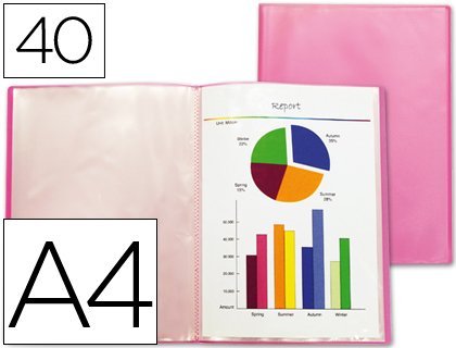 Liderpapel CJ24 Display Book with 40 Pockets A4 Red