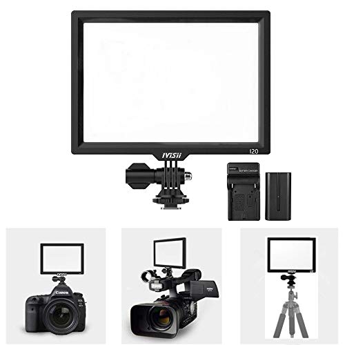Camera & Camcorder LED Video Light Panel Table Super Slim Bright Soft 3200K-5600K YouTube Video Close-up Portrait Children Wedding Ultra Bright Dimmable Camera Panel Light(Included NP-F550 Battery)