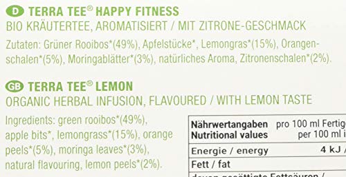 Terra Tee Bio Functionals Kräutertee mit Moringa - Happy Fitness, 4er Pack (4 x 40 g) – Bild 7