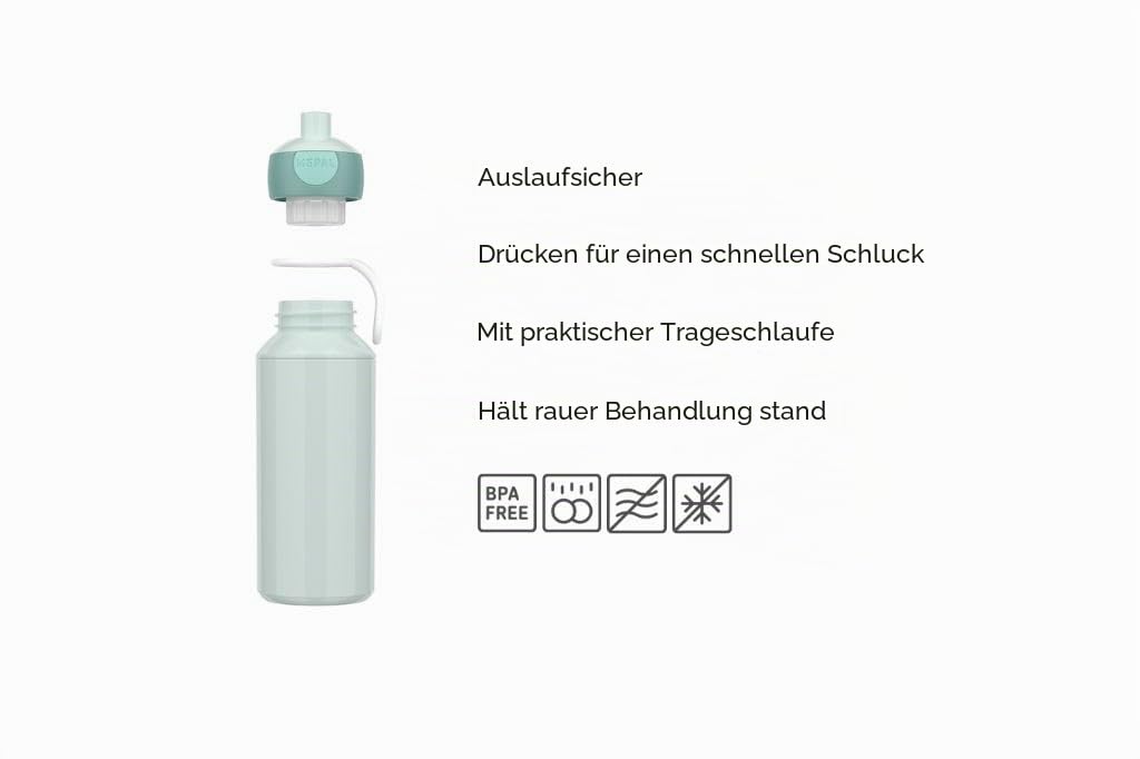 Mepal - Trinkflasche Pop-up Campus - Wasserflasche - Auslaufsichere Flasche für die Schule - Wiederverwendbar - BPA-frei & Spülmaschinenfest - 400 ml - Paw Patrol Girls 2