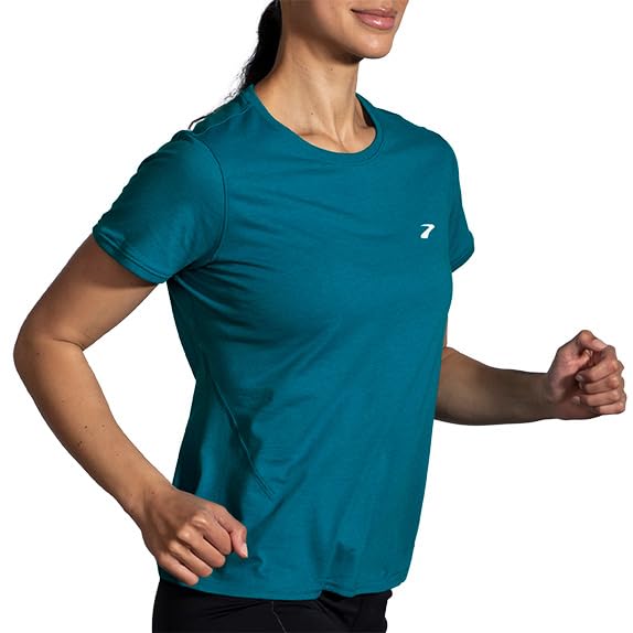221614463 Distance Short Sleeve 2.0 T-Shirt Donna Htr Lagoon Taglia 25