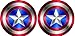 Delzam Captain America Shield Vinyl Sticker Decal (Value Pack of 2) for Laptop, MacBook, I Pad, Car Windows, Motorcycle, Walls, Mirror or Any Other Smooth Surface