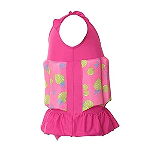 Digirlsor Toddler Baby Girls Float Suit Kids One Piece Swimsuit Strawberry Buoyancy Swimwear Bathing Suit,1-6 Years - Thumbnail 3