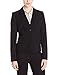 Calvin Klein Women's Two Button Lux Blazer (Standard & Petite Sizes), Black, 6