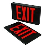 eTopLighting 1PCS LED Exit Sign Emergency Light Lighting Emergency LED Light / Modern Battery Backup UL924 / Battery Back-up / Black / Red Letter, E3SCR-B-1