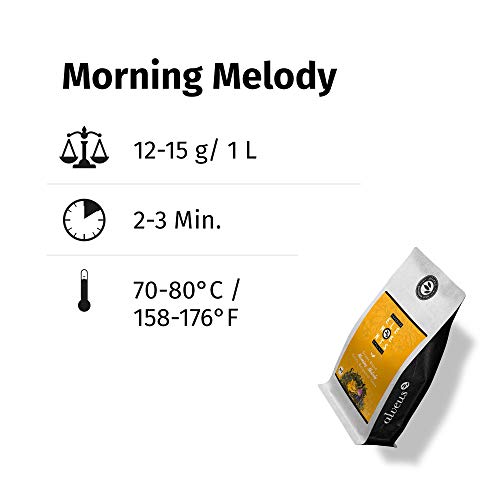 "Morning Melody" Grüner Tee Lose mit Mango Orangen Bergamotte Geschmack, Aromatisierte Teemischung (ca. 40 Tassen) 100 Gramm Tüte von alveus Premium Teas – Bild 4