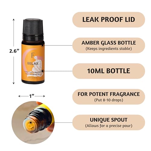 FOLKULTURE SLEEP ESSENTIAL OILS SET OF 2 | ESSENTIALS FOR DIFFUSERS FOR HOME, PURE ESSENTIALS-OILS, DIFFUSER SCENTS FOR HOME, LAVENDER & CHAMOMILE ESSENTIALS OILS