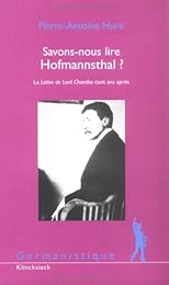 Savons-nous lire Hofmannsthal ?