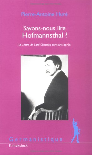 Savons-nous lire Hofmannsthal ?