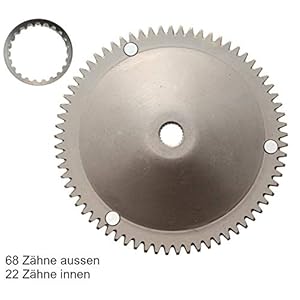 V-riemschijf inclusief sterrenschijf voor compatibel met Peugeot motoren