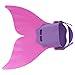 Kids Girls Adjustable Swimming Monofin Flippers Swimmable Mermaid Tail (Pink with Purple)