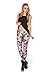 Roseate Women's 3D Digital Print Leggings Workout Running Tights Skull Flower Multicoloured