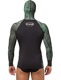 Cressi Cobia, camuflaje adulto con protector para erupción encapuchada   Cofre acolchado de neopreno