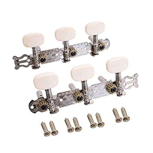 Tuning Pegs Machine Heads Tuners Tip for Classical Guitar Button Tuning Keys silver