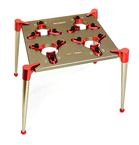 Integy RC Model Hop-ups C27104RED Team Workstation & Shock Rebuild Stand for Shock Size 10mm-16mm