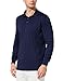 baleaf Men's Long Sleeve Golf Polo Shirt UPF 50 Quick Dry 3 Button Casual Work Outdoor Lightweight Performance Shirts Navy Size L