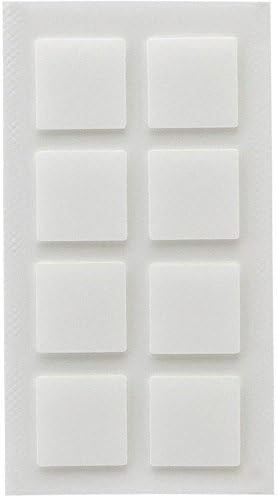 Stalogy S1410 S14 Double-Sided Adhesive Square Patches: 0.8" x 0.8" / 16 Squares per Pack / 20mm Wide, White