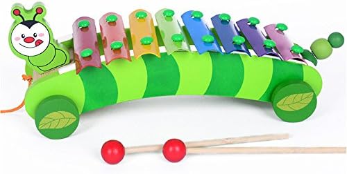 zhenyu Wooden Toys Animals Octave Piano Knock Wooden Musical Toys Can Drag Hand Knocks Piano (b)