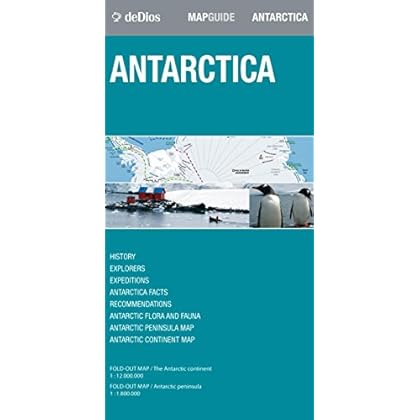 Antarctica, laminated map-guide. Escale 1:12.000.000. De Dios Editores. Antarctica, laminated map-guide. Escale 1:12.000.000. De Dios Editores.