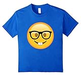 Nerd with Glasses Emoji T-shirt Emoticon Nerdy Side Tshirt