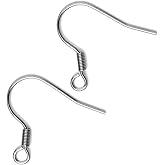 100pcs Adabele 316 Grade Surgical Stainless Steel Hypoallergenic 20mm Fish Earring Hooks Ear Wire (Wire 0.7mm/21 Gauge) for DIY Earrings Jewelry Making SEF4