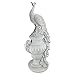 Design Toscano Staverden Castle Peacock on an Urn Garden Statue, 34 Inch Tall, Cast Stone Resin, Antique Stone Finish