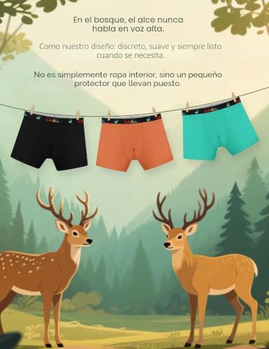 Carer 3 Piece Incontinence Boxers for Boys | Washable Cotton Underwear with Absorption 100ml | Ideal for Mild Bedwetting and Urinary Incontinence | Size 122-128 | Ropa Interior de Algodón Lavable | Ideal para Leve Enuresis y Incontinencia Urinaria | Talla 122-128